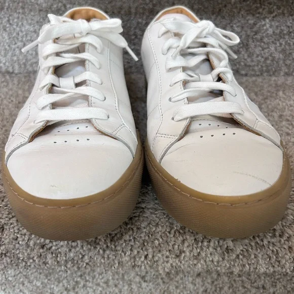 GREATS Brooklyn Royale White Leather and Gum Sneakers. US9/UK8.5/EUR41. Classic - Picture 6 of 16